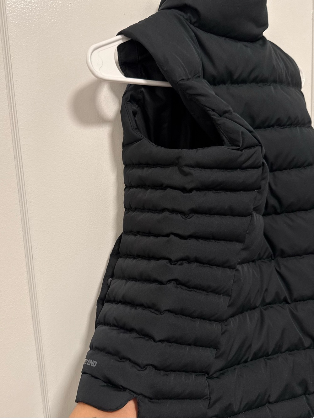 Lands’ End Black Down Puffer Vest Women’s XS Full Zip Quilted - Picture 6 of 16
